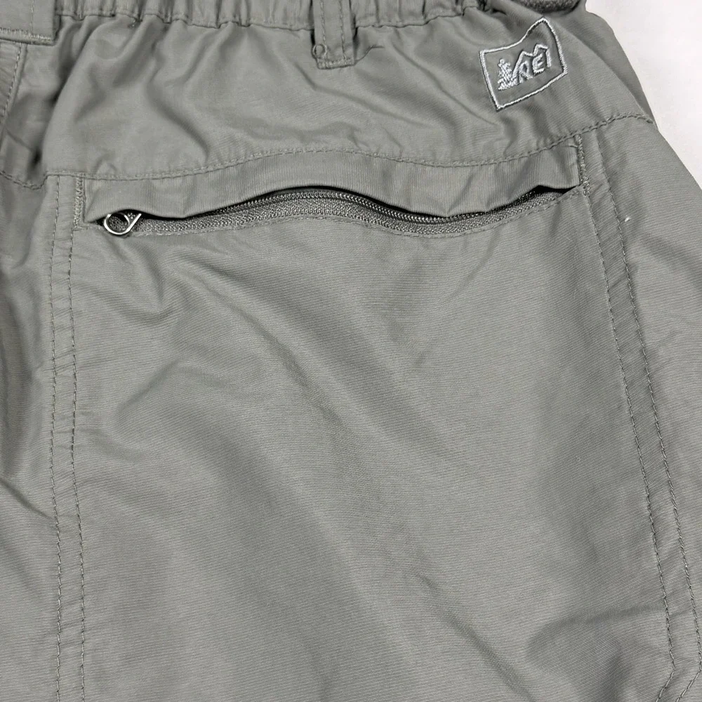 REI Cargo Shorts Gray Nylon Men's Regular Fit Flat Front 9
